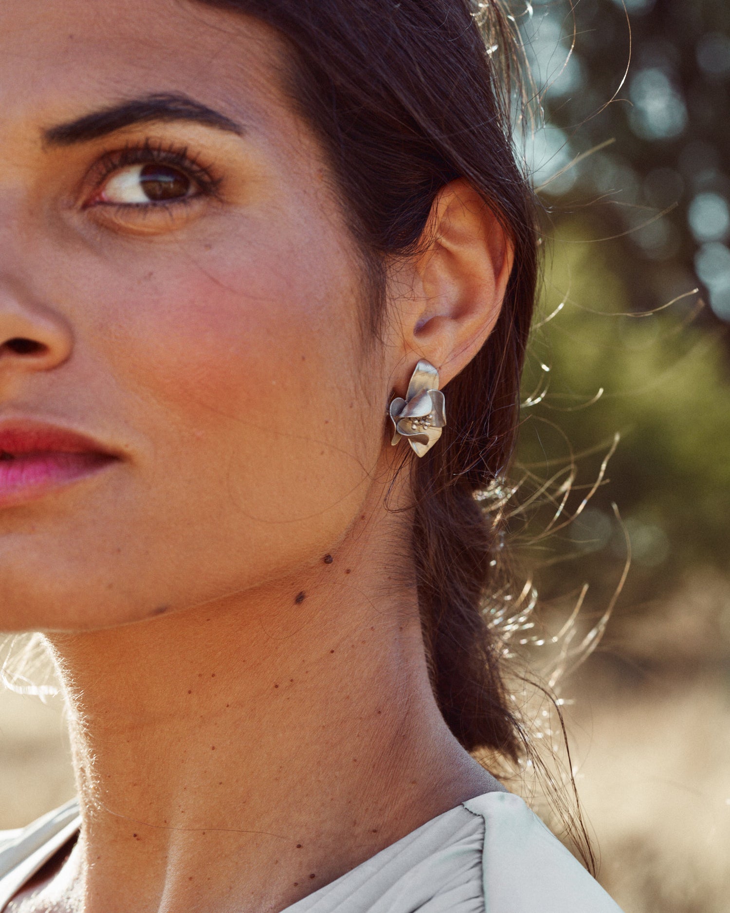 Pendientes plata de ley